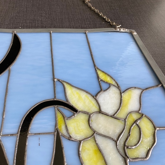 Vintage Daffodil / Narcissus Stained Glass - flower, March - Picture 4 of 9